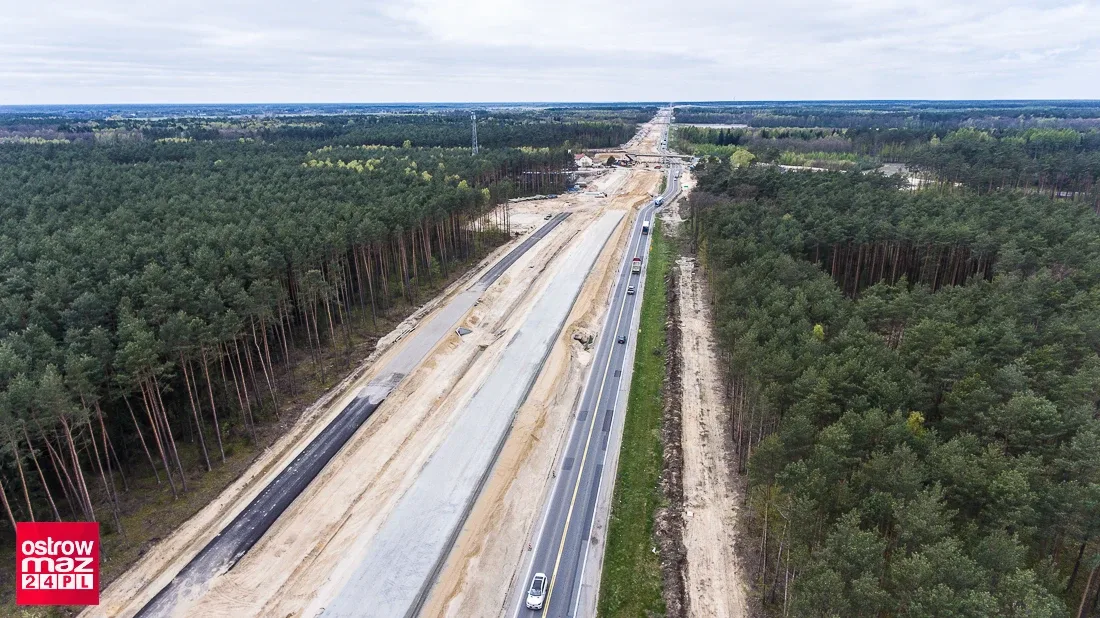 Zdjęcia lotnicze z budowy drogi S8