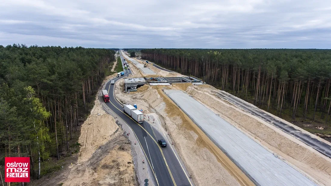 Zdjęcia lotnicze z budowy drogi S8