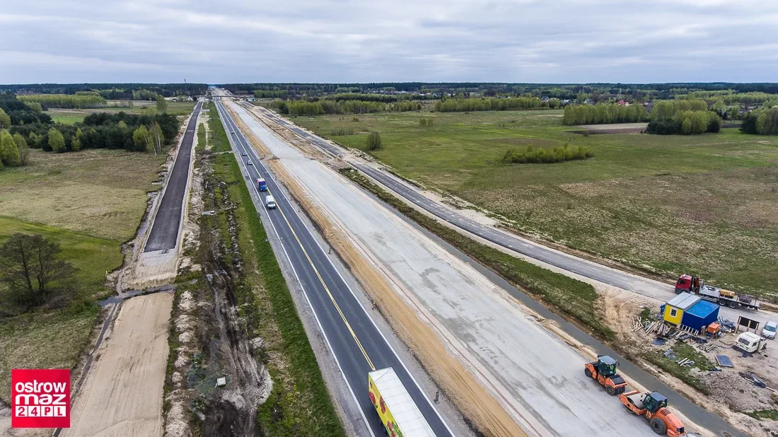 Zdjęcia lotnicze z budowy drogi S8