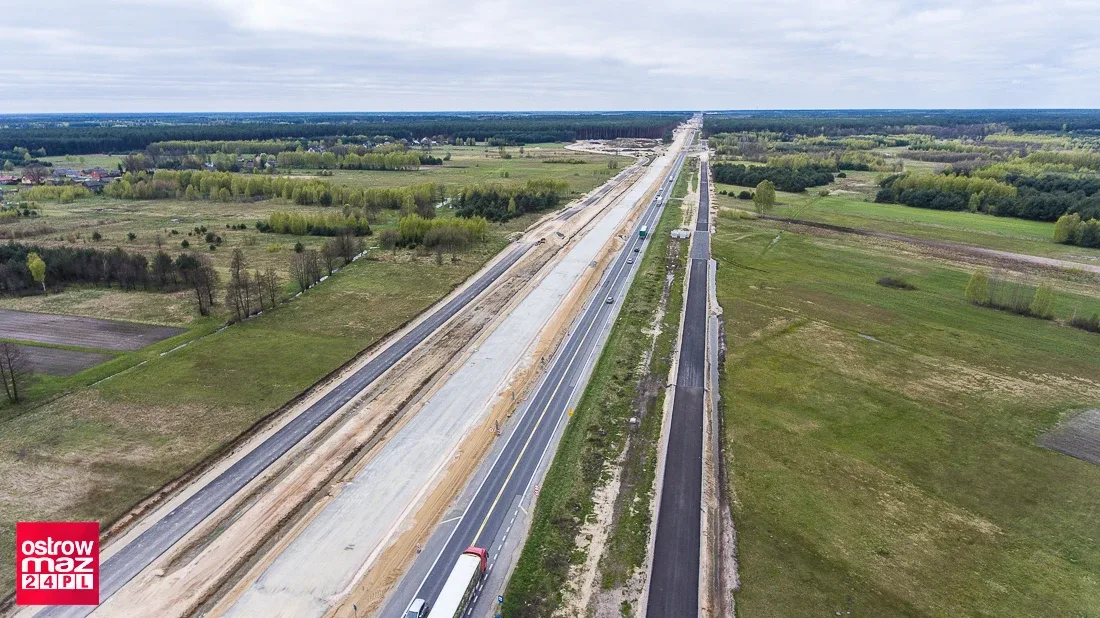 Zdjęcia lotnicze z budowy drogi S8