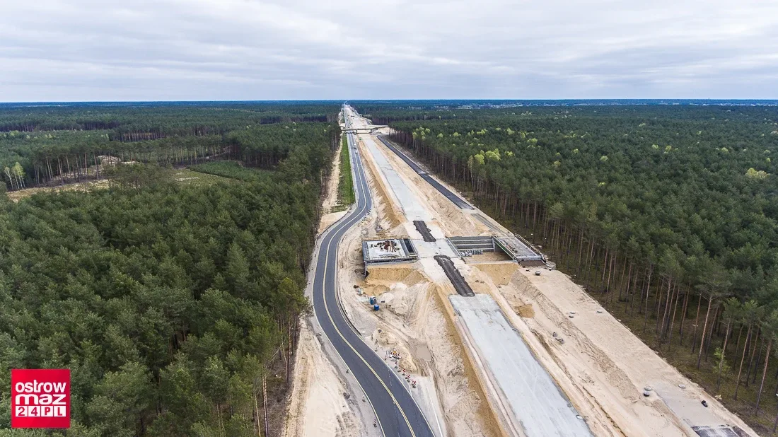 Zdjęcia lotnicze z budowy drogi S8