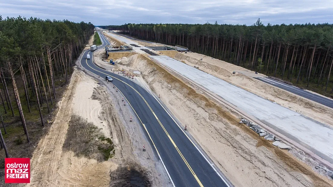 Zdjęcia lotnicze z budowy drogi S8