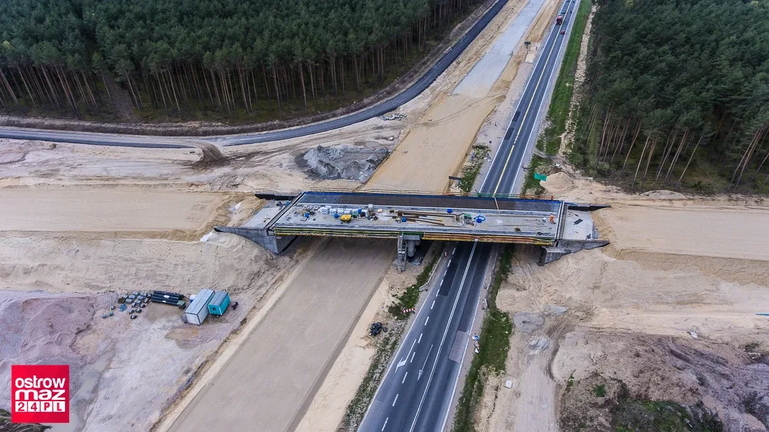 Zdjęcia lotnicze z budowy drogi S8