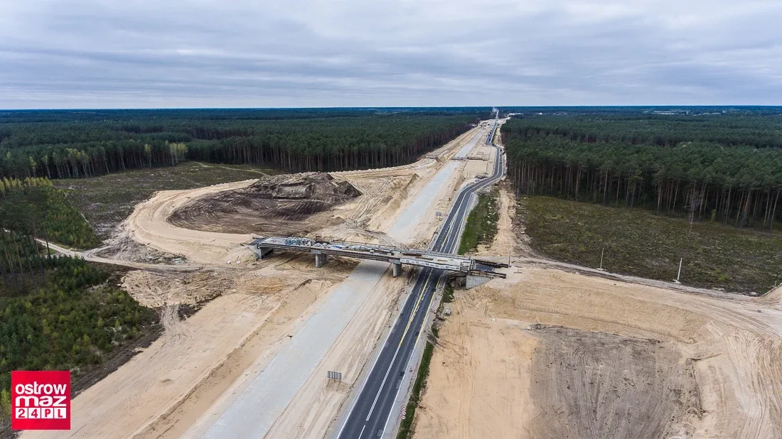 Zdjęcia lotnicze z budowy drogi S8