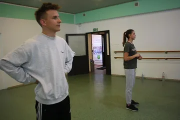 Maciek Pela na warsztatach hip-hop