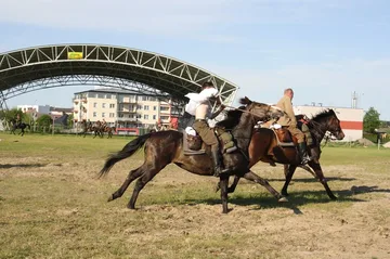 Pokazy jeździeckie kawalerzystów (zdjęcia)