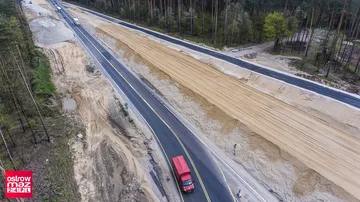 Zdjęcia lotnicze z budowy drogi S8