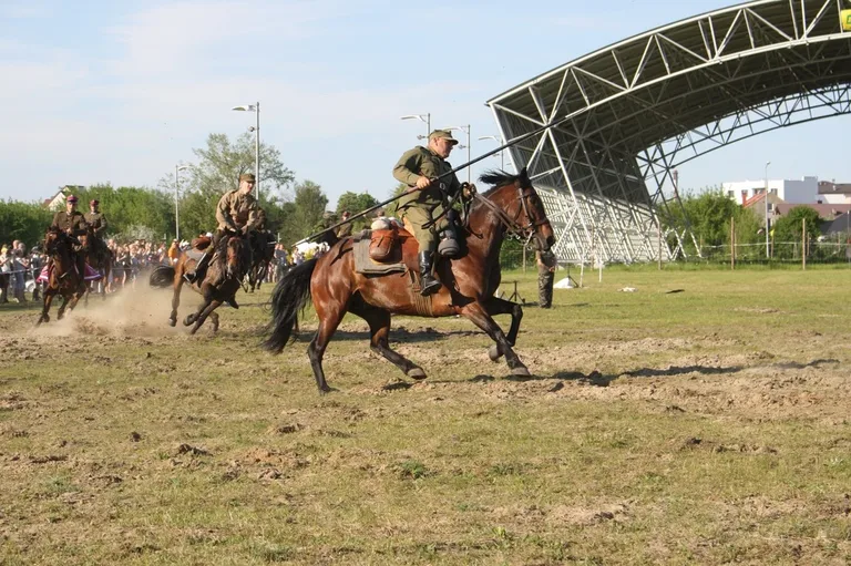 Pokazy jeździeckie kawalerzystów (zdjęcia)