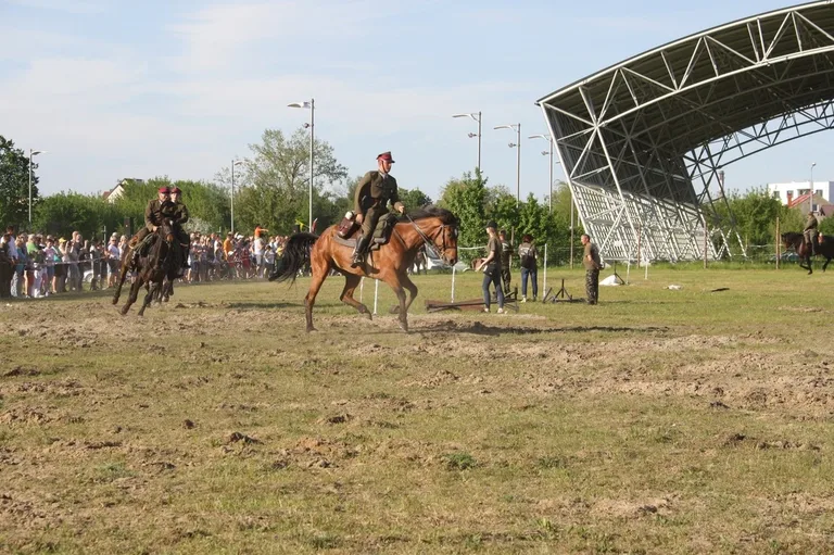 Pokazy jeździeckie kawalerzystów (zdjęcia)