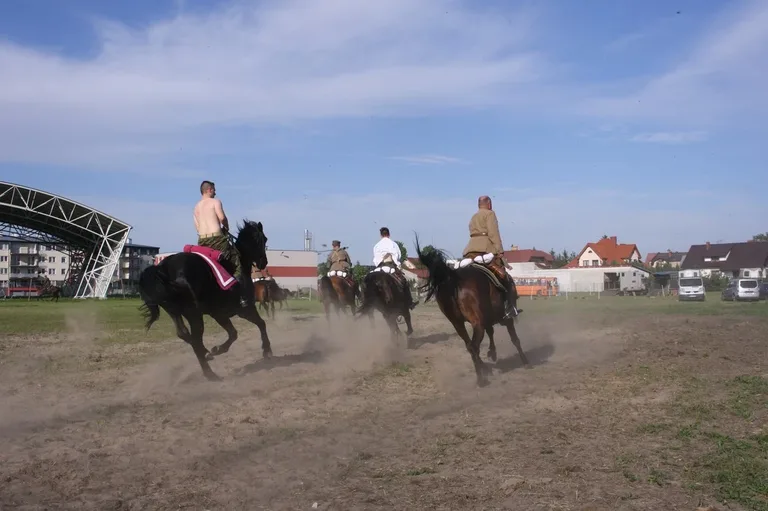 Pokazy jeździeckie kawalerzystów (zdjęcia)