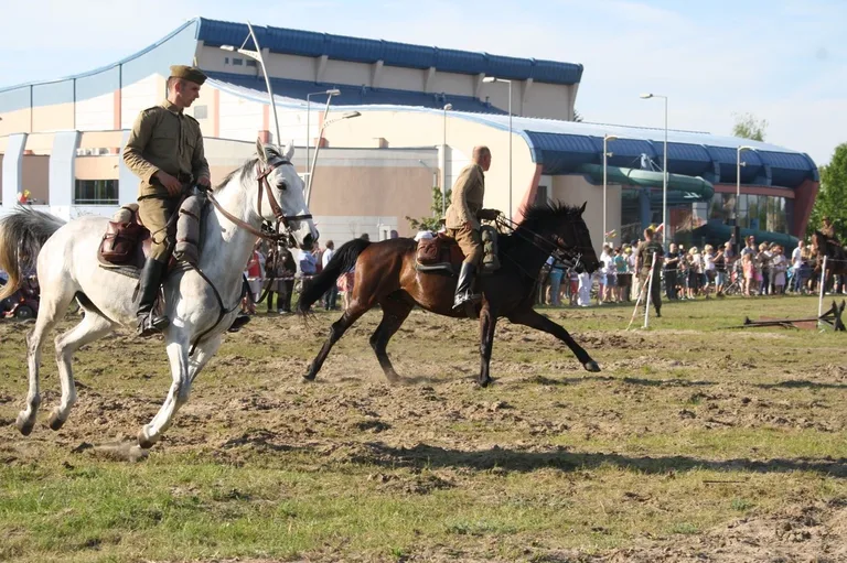 Pokazy jeździeckie kawalerzystów (zdjęcia)