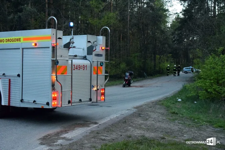 Pijany i bez prawa jazdy. Wypadek młodego motocyklisty (zdjęcia)