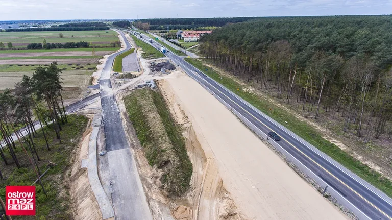Zdjęcia lotnicze z budowy drogi S8