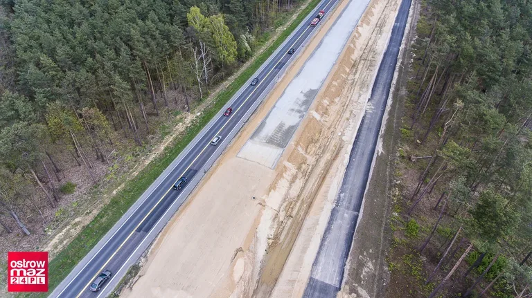 Zdjęcia lotnicze z budowy drogi S8