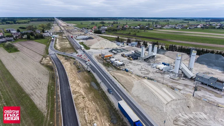 Zdjęcia lotnicze z budowy drogi S8