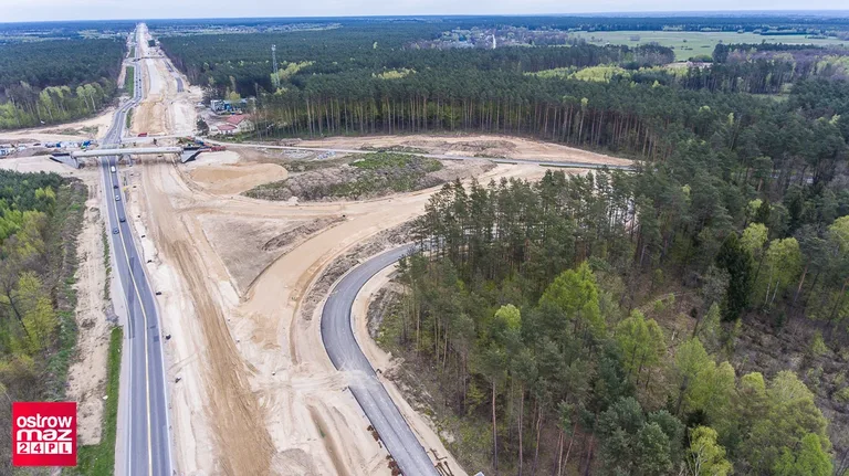 Zdjęcia lotnicze z budowy drogi S8