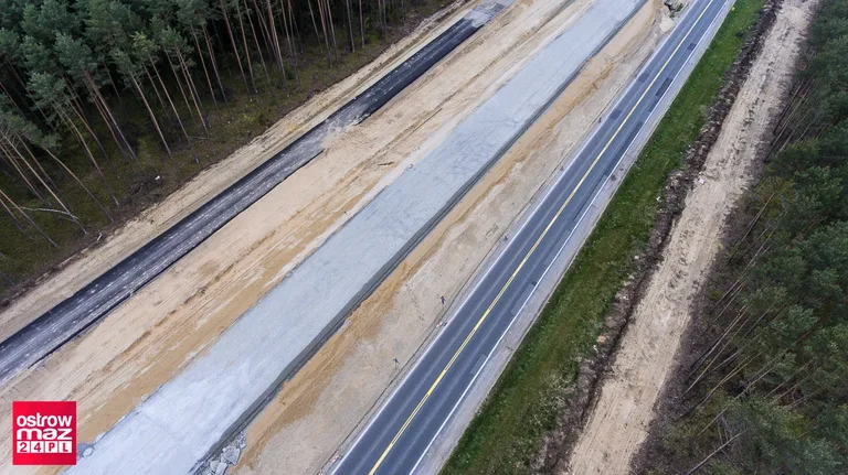 Zdjęcia lotnicze z budowy drogi S8