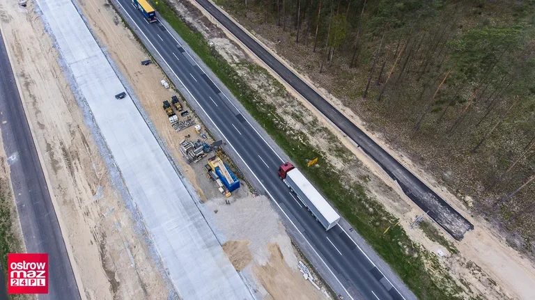 Zdjęcia lotnicze z budowy drogi S8