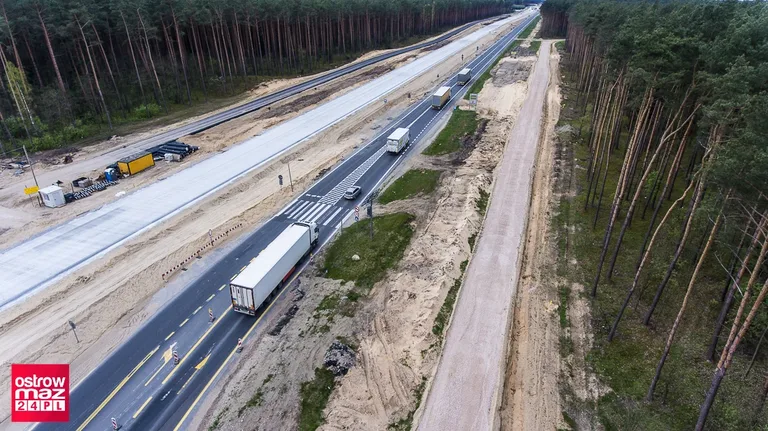 Zdjęcia lotnicze z budowy drogi S8