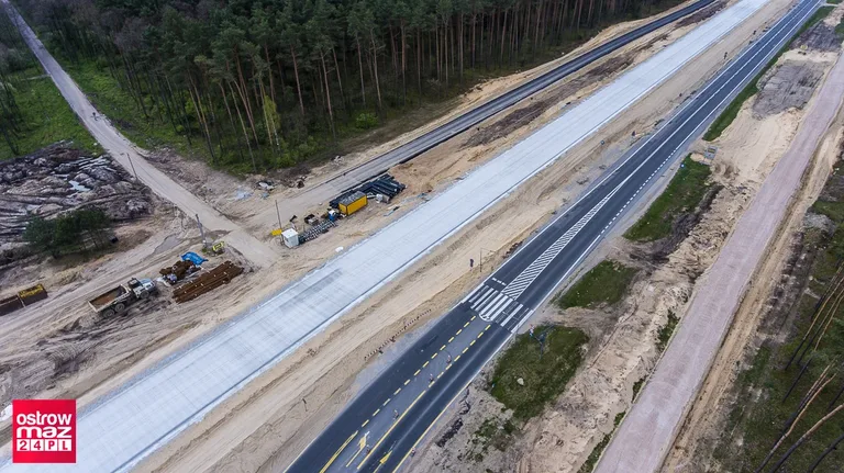 Zdjęcia lotnicze z budowy drogi S8