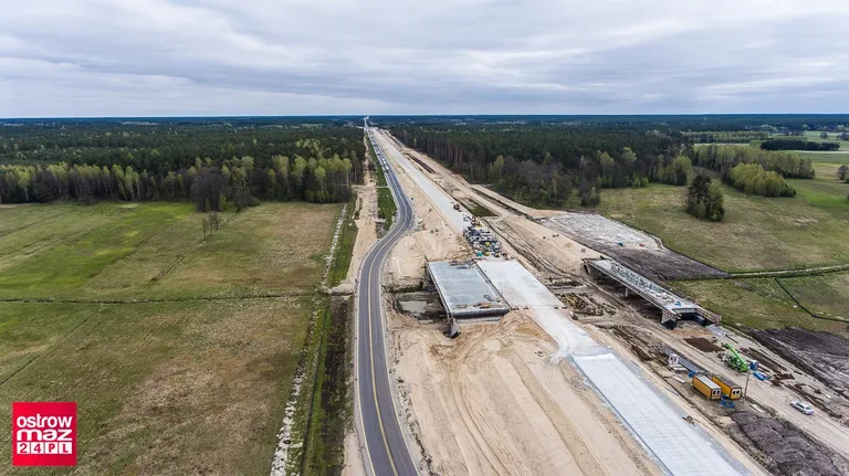 Zdjęcia lotnicze z budowy drogi S8