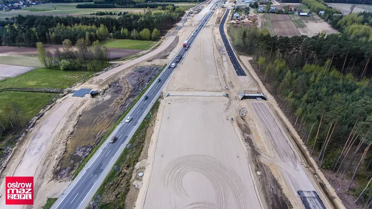 Zdjęcia lotnicze z budowy drogi S8