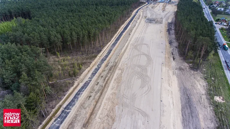 Zdjęcia lotnicze z budowy drogi S8