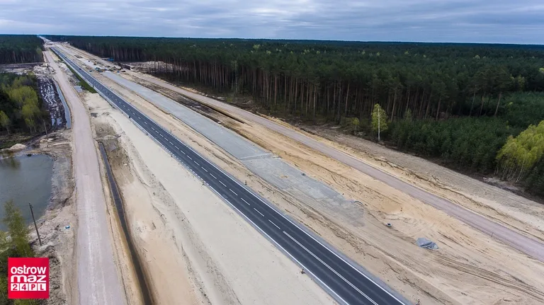 Zdjęcia lotnicze z budowy drogi S8