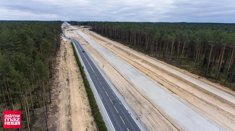 Zdjęcia lotnicze z budowy drogi S8
