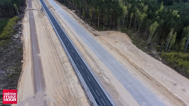 Zdjęcia lotnicze z budowy drogi S8