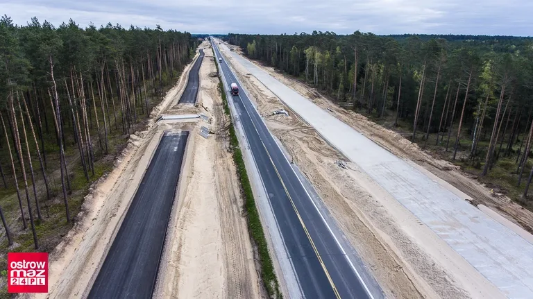 Zdjęcia lotnicze z budowy drogi S8