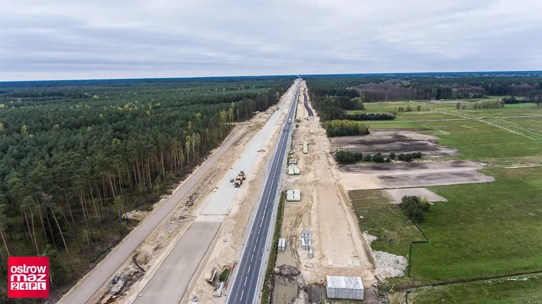 Zdjęcia lotnicze z budowy drogi S8