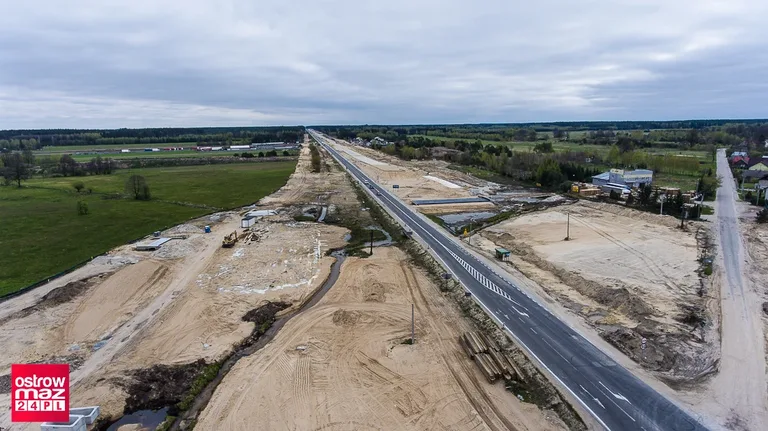 Zdjęcia lotnicze z budowy drogi S8