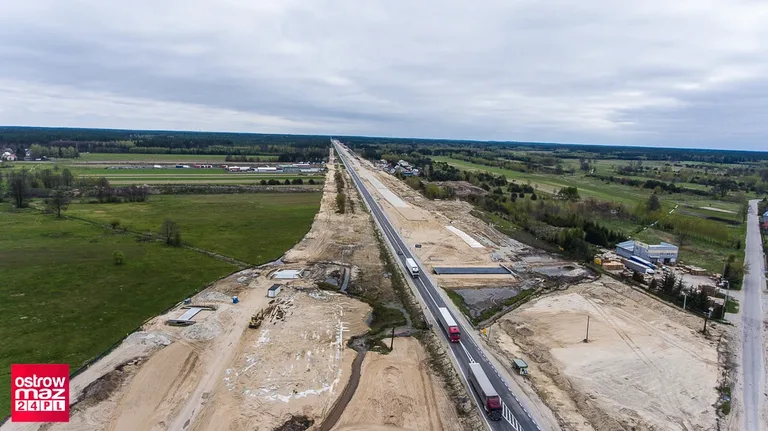 Zdjęcia lotnicze z budowy drogi S8