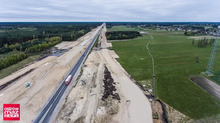 Zdjęcia lotnicze z budowy drogi S8