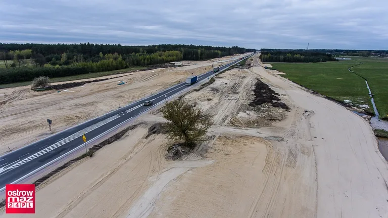 Zdjęcia lotnicze z budowy drogi S8