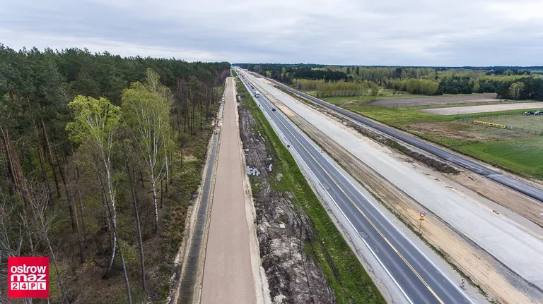 Zdjęcia lotnicze z budowy drogi S8