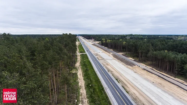Zdjęcia lotnicze z budowy drogi S8