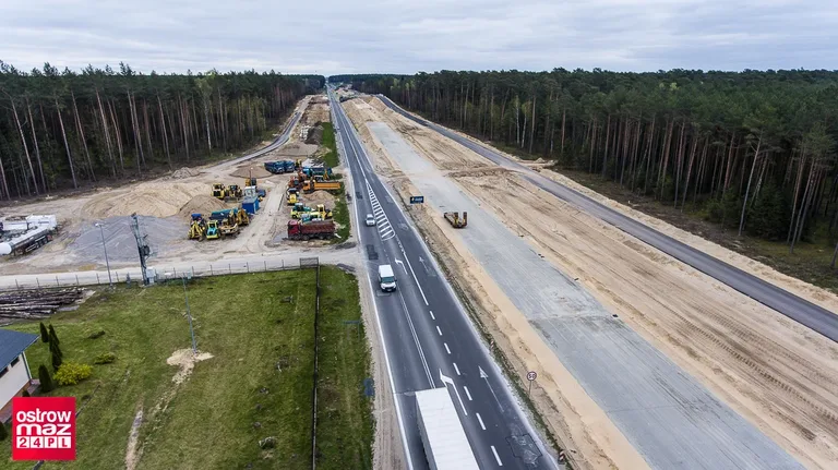 Zdjęcia lotnicze z budowy drogi S8