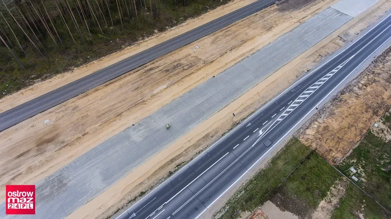 Zdjęcia lotnicze z budowy drogi S8