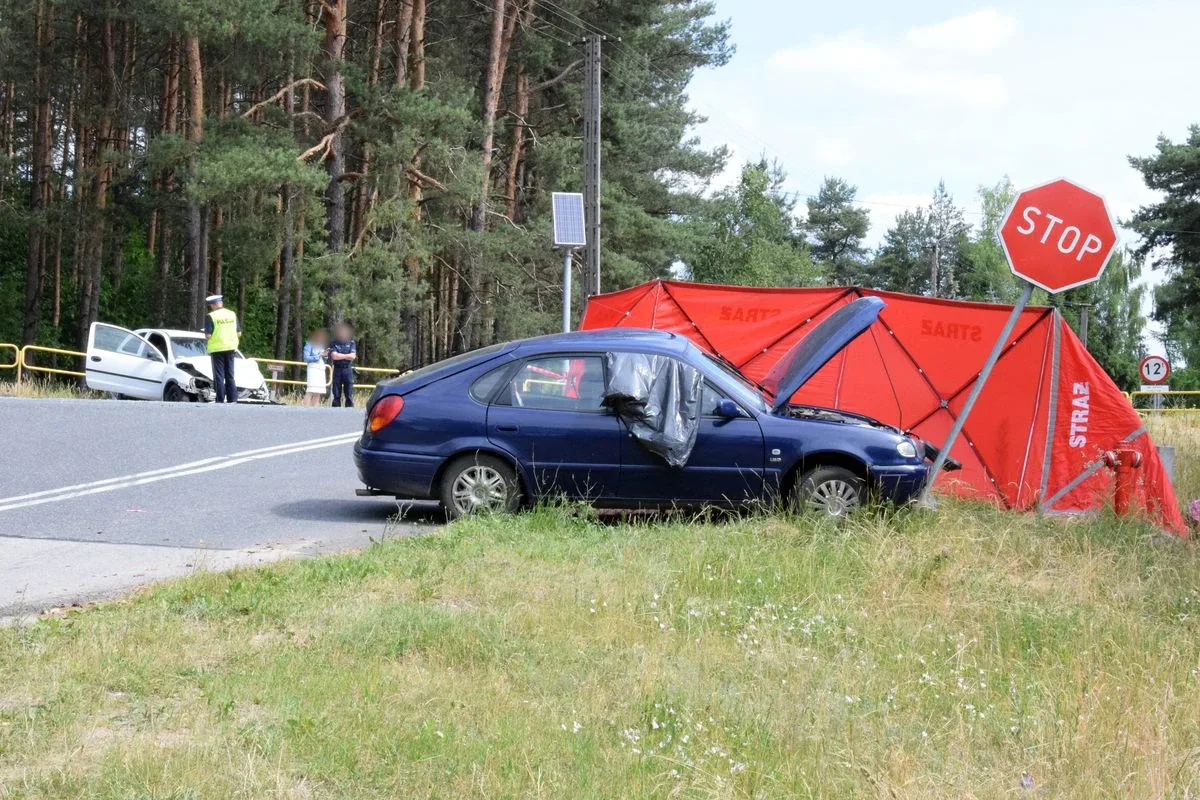 Śmiertelny wypadek na drodze krajowej nr 60 (zdjęcia)