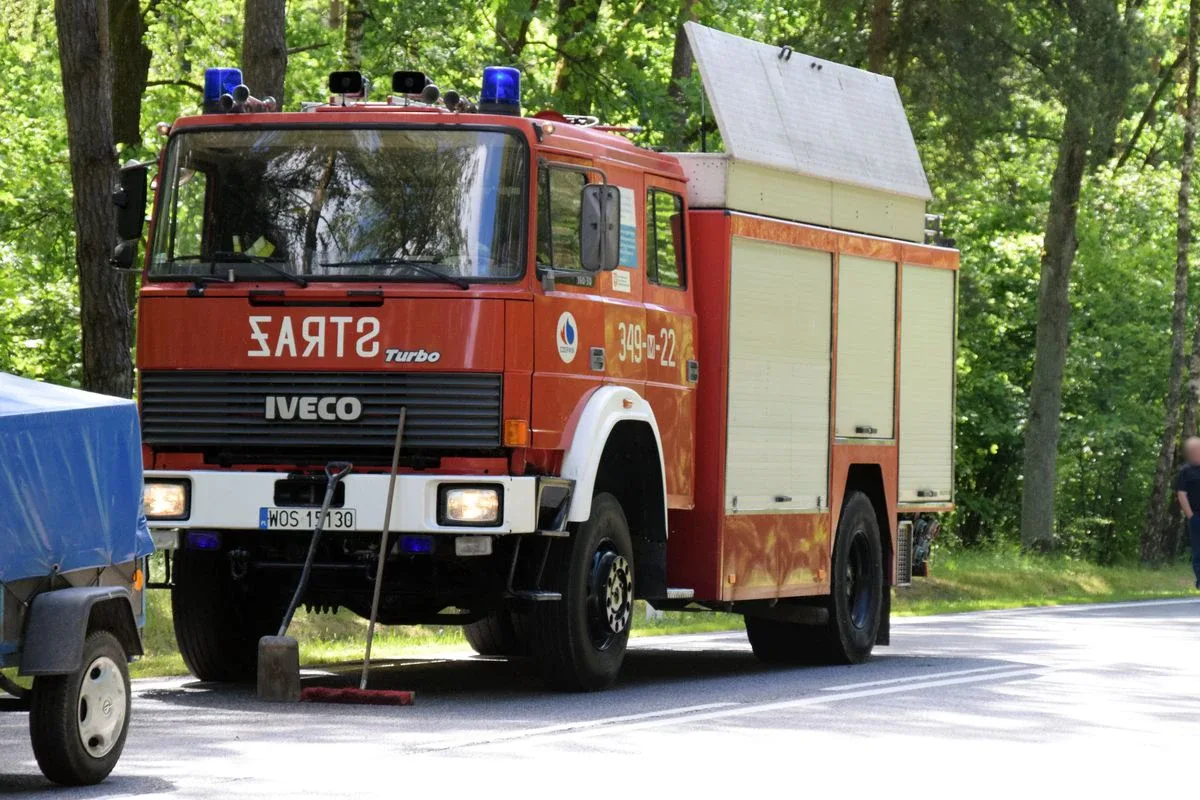 Zderzenie fiata z kią na trasie Ostrów Mazowiecka-Ostrołęka (zdjęcia)