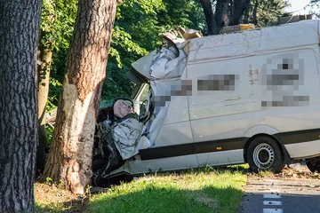 Śmiertelny wypadek na trasie Ostrów Mazowiecka-Ostrołęka (zdjęcia)