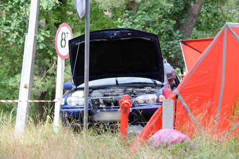 Śmiertelny wypadek na drodze krajowej nr 60 (zdjęcia)