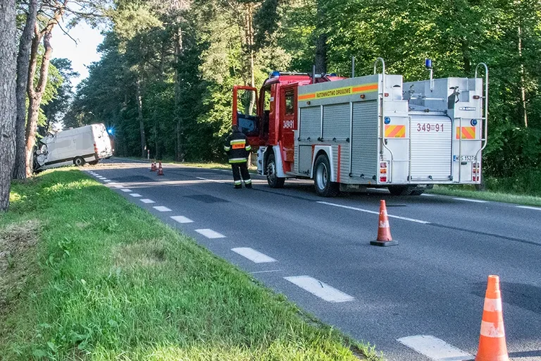Śmiertelny wypadek na trasie Ostrów Mazowiecka-Ostrołęka (zdjęcia)