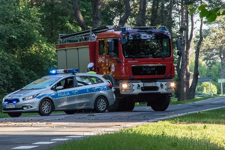 Śmiertelny wypadek na trasie Ostrów Mazowiecka-Ostrołęka (zdjęcia)