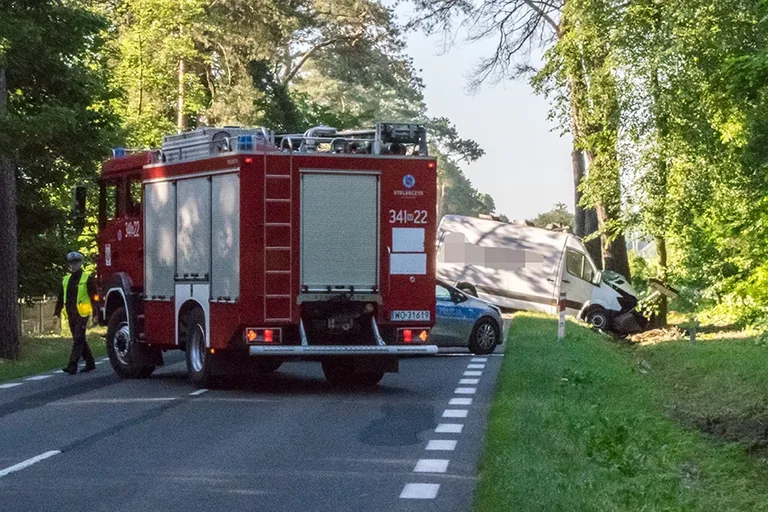 Śmiertelny wypadek na trasie Ostrów Mazowiecka-Ostrołęka (zdjęcia)