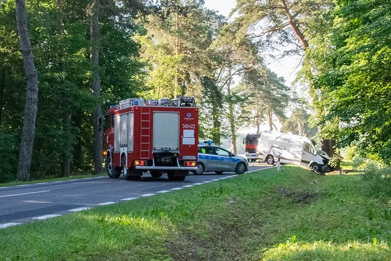 Śmiertelny wypadek na trasie Ostrów Mazowiecka-Ostrołęka (zdjęcia)
