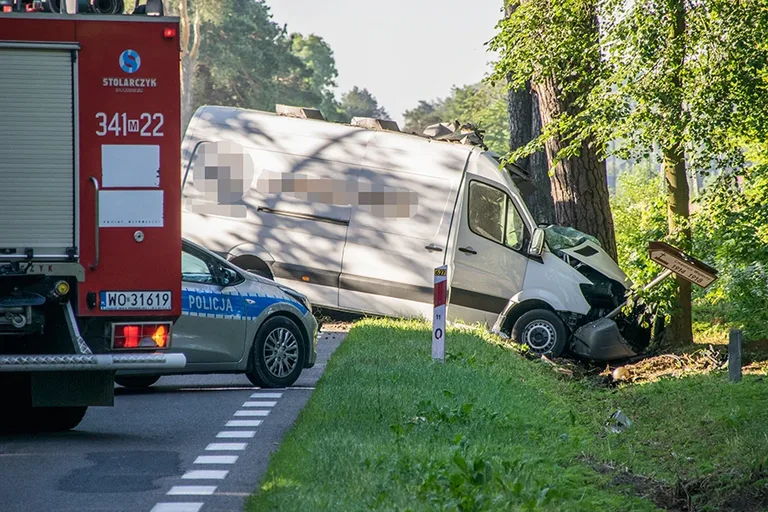 Śmiertelny wypadek na trasie Ostrów Mazowiecka-Ostrołęka (zdjęcia)