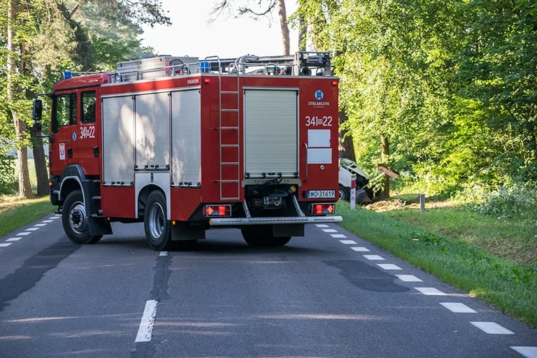 Śmiertelny wypadek na trasie Ostrów Mazowiecka-Ostrołęka (zdjęcia)